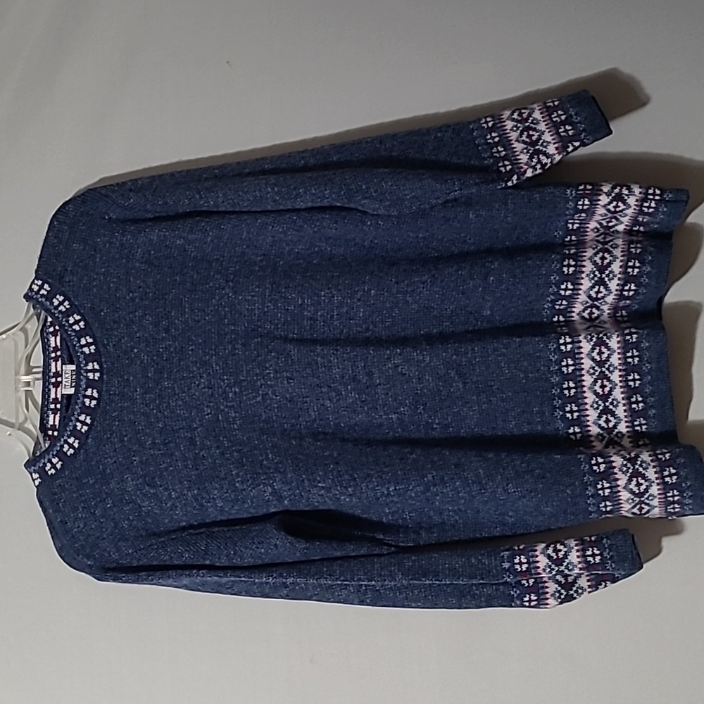 TAKE NINE MATERNITY BLUE KNITTED SWEATER W/ DETAILS/ RED WHITE/BLUE SIZE SMALL